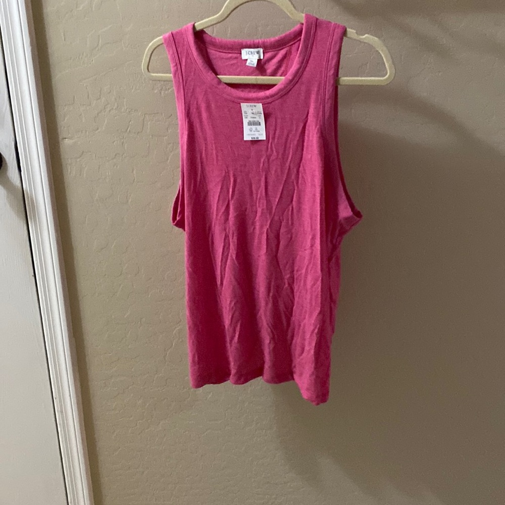 J Crew back knot sleeveless pink shirt NWT